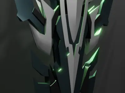 Pneumas Aegis sword 3D model