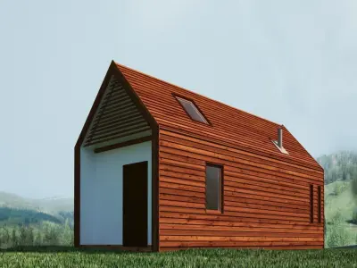 Modular private house 3D model