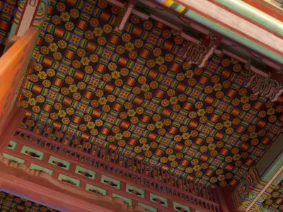 Korea Gyeongbokgung Geunjeongmun Gate - Joseon Palace 3D model