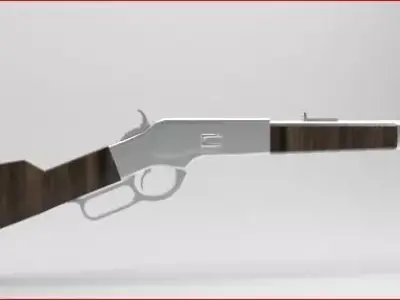 1873 winchester rifle Low-poly 3D model