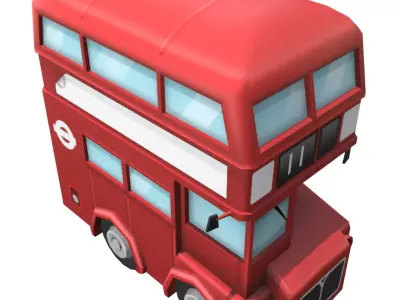 London double decker bus Low-poly 3D model