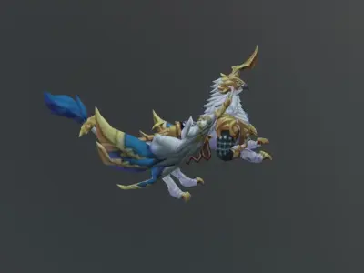 Eagle White Fantasy Low-poly 3D model