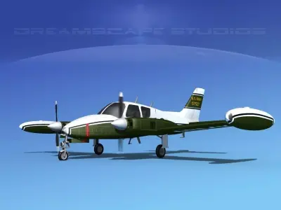 Cessna U-3B Blue Canoe V06 3D model