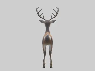 Sika deer Low-poly 3D model