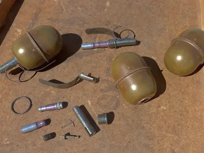 RGD5 Hand Grenade Low-poly 3D model