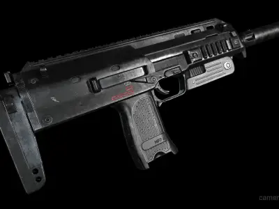 PBR MP7 A1 Low-poly 3D model