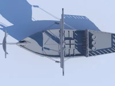 Historical Ship Low-poly 3D model