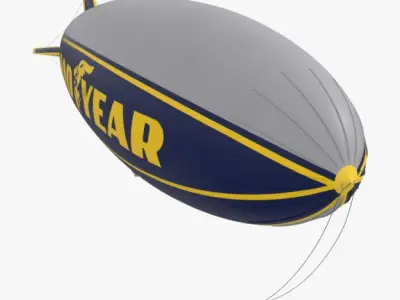 Good Year Blimp zeppelin - 02 3D model