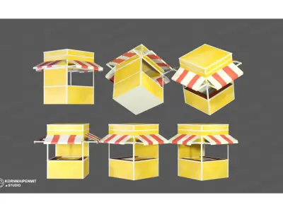 drinks stall 3D model
