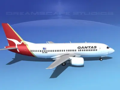 Boeing 737-300 Qantas 3D model
