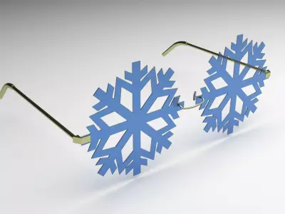 Snowflake Sunglasses 3D model