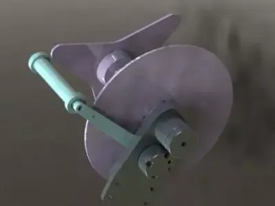 Spring tension system of laminated machine 3D model