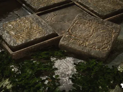 Mayan Ruins Environment Low-poly 3D model