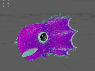Dumbooctopus Low-poly 3D model