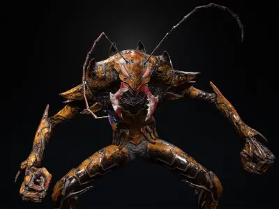 Bug 01 Low-poly 3D model