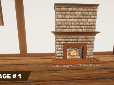 Stylized Medieval Inn Pack 3D model