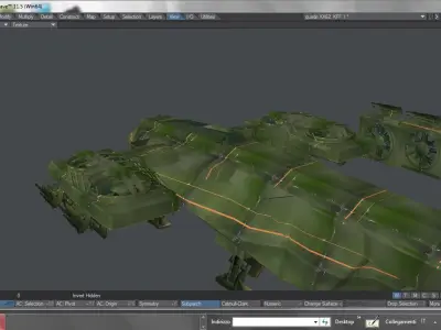 quadrixx62 military aircraft in desert Low-poly 3D model