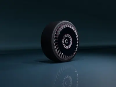 C32F wheel Low-poly 3D model