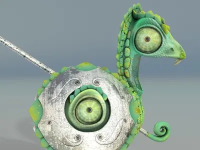 Fantasy MOTU Custom Lizard Armor Set 3D model