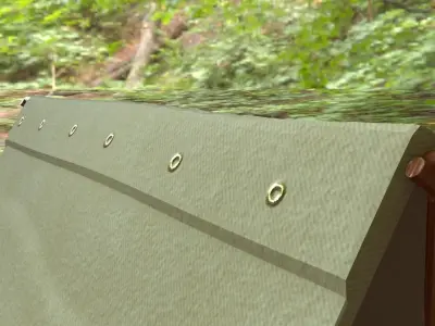 American Civil War Era Pup Tent 3D model