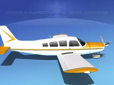 Piper Cherokee Six 300 V02 3D model