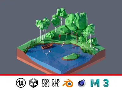 land 69A Low-poly 3D model