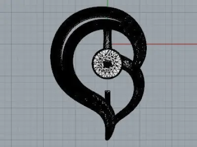 Orecchino modello C Free 3D model