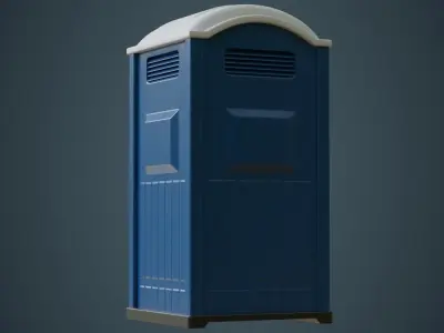 Portable Toilet 3A Low-poly 3D model