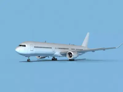Boeing 767-400 Unmarked 2 3D model