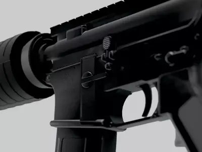 AR-15-Carabine Low-poly 3D model