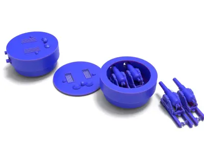 Turret Coles system RML gun 10-inch 18-ton 3D print model