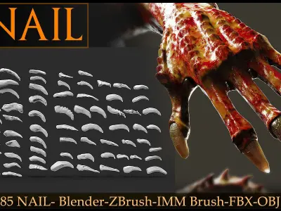 85 Nail -Character And Creature Brush-Dragon-Character-Vol 01 3D model