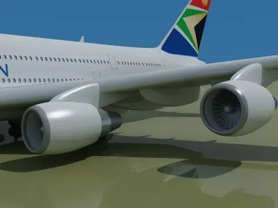 South African Boeing 747 3D model