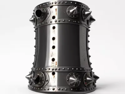 Damaged Steel Gauntlet 3D Model 3D model