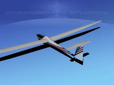 Glaser Dirks DG-200 17 Mtr Sailplane V08 3D model