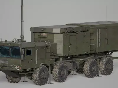 Multi Functional Radar 92n2e for S 400  Low-poly 3D model