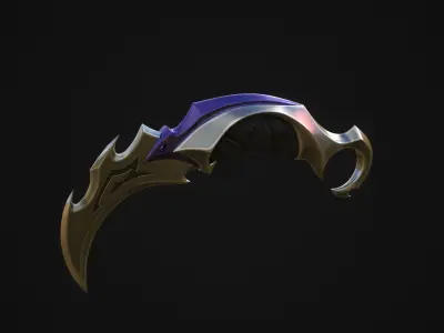 Reaver Karambit Knife Valorant Low-poly 3D model