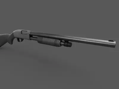Shotgun Game Ready Low-poly 3D model