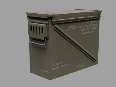 Military 40mm Ammunition Box Low-poly 3D model