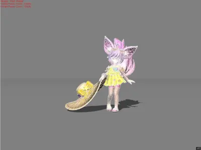 Nana Sundress Low-poly 3D model