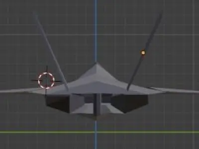 f22 raptor low poly jet Low-poly 3D model