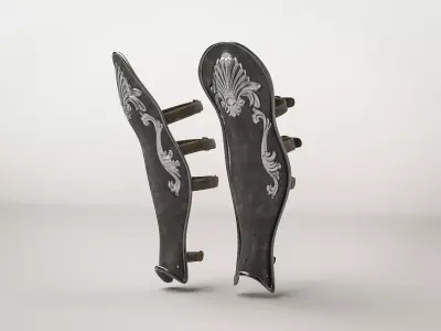 Roman Leg Armor Greave Low-poly 3D model