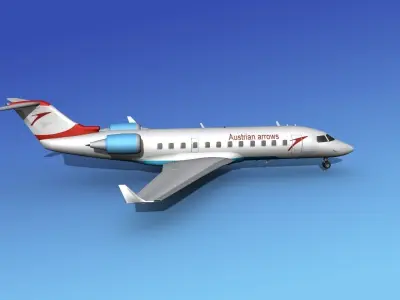 Canadair CRJ100 Austrian Arrows 3D model