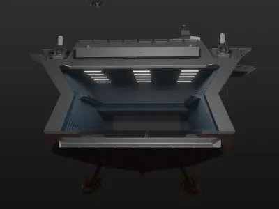 Futuristic landing assault ship 3D model