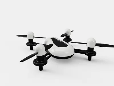 Drone rc quadcopter Low-poly 3D model