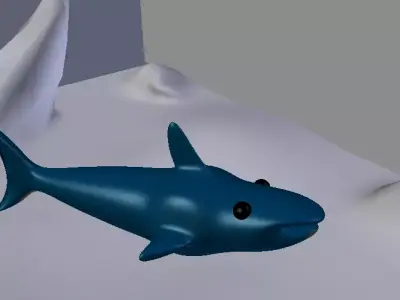shark blender animation Free 3D model