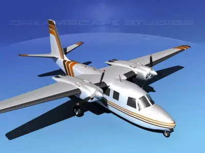 Rockwell Aero Commander 560 V14 3D model