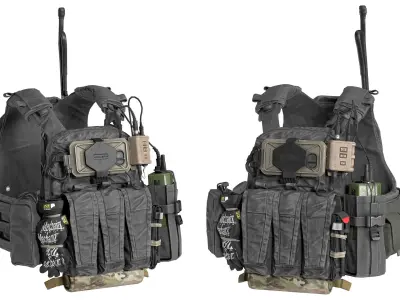 AVS PLATE CARRIER V2 Low-poly 3D model