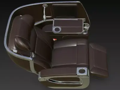 Luxury First Class Airplane Seat Fully Reclining Business Chair 3D model