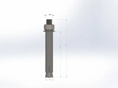 Anchor bolt M12x120 3D model